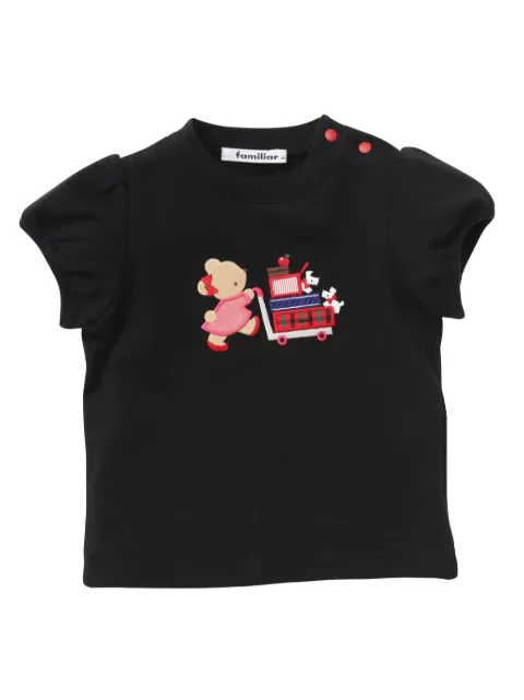 familiar playera con motivo bordado