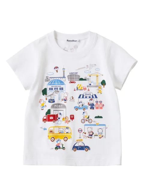 familiar playera con estampado gráfico