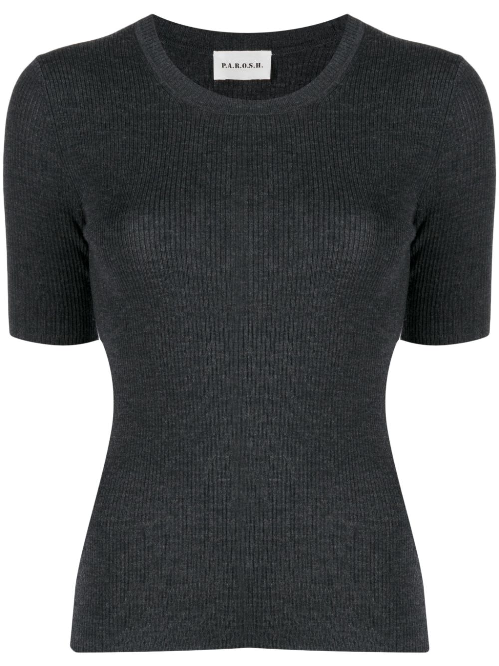 ribbed-knit wool top