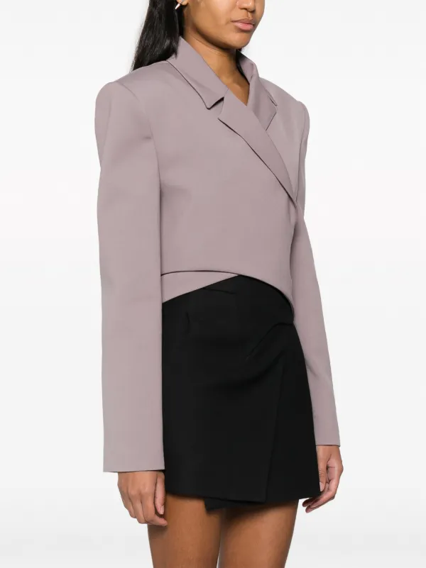 ジャケット SSHEENA Women Outer 23FWBACK TF23002A85 PURPL PURPLE Ssheena wrap-design Cropped Blazer | Purple | FARFETCH GE