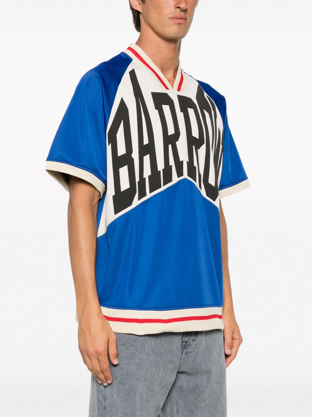 BARROW logo-print V-neck T-shirt - Farfetch