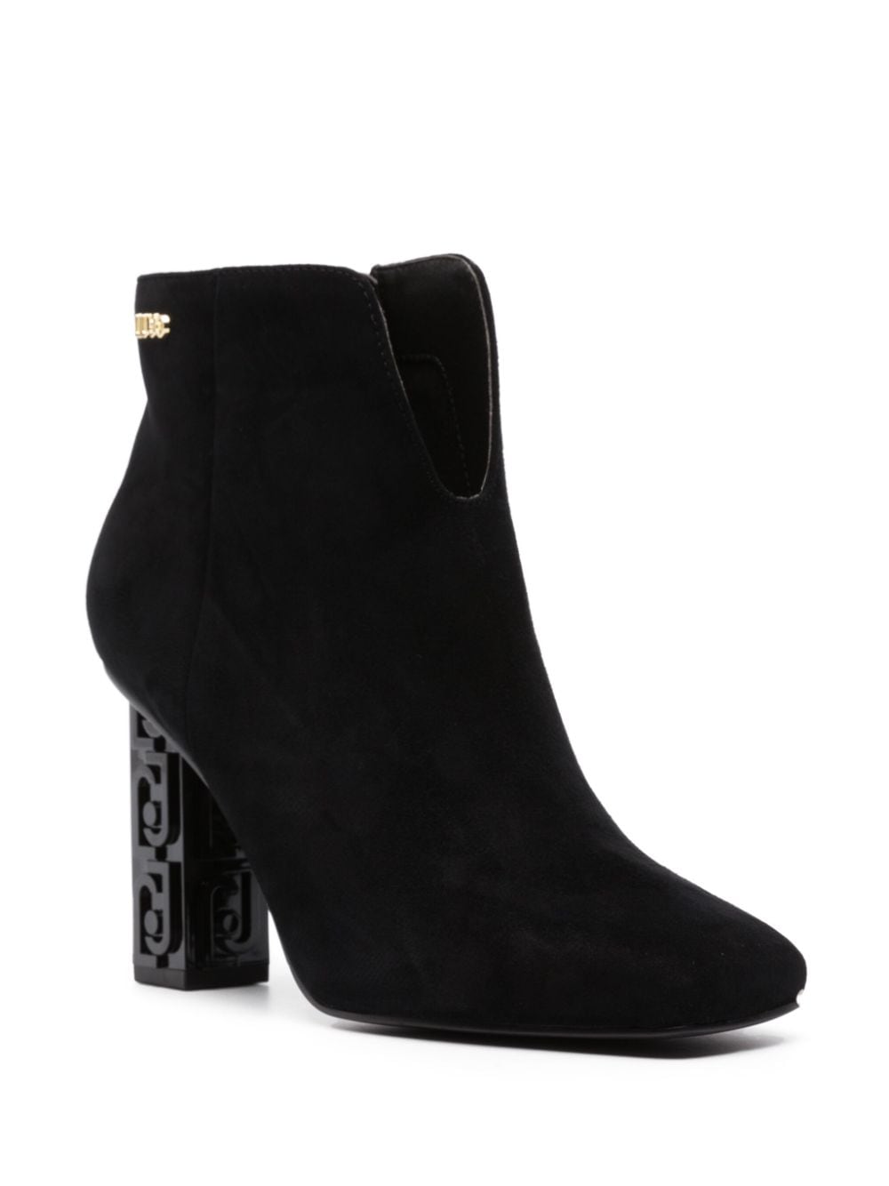 LIU JO 95mm sculpted-heel suede boots - Zwart