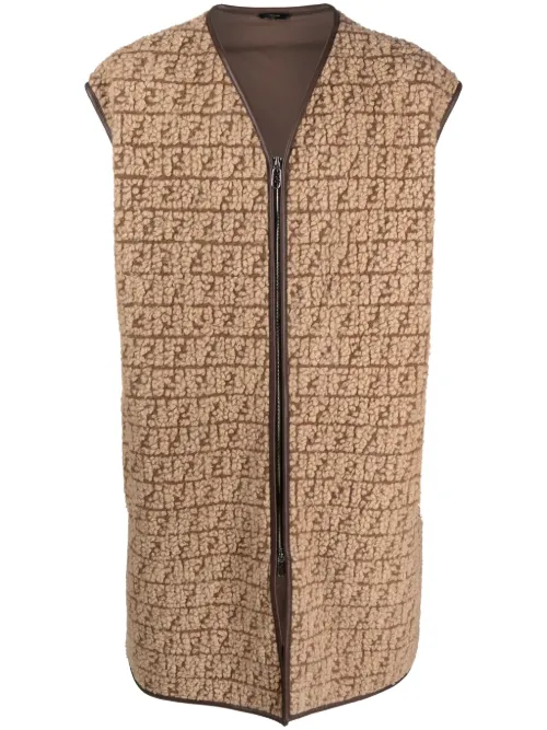Gilet en polaire à motif monogrammé FF - FENDI - Modalova