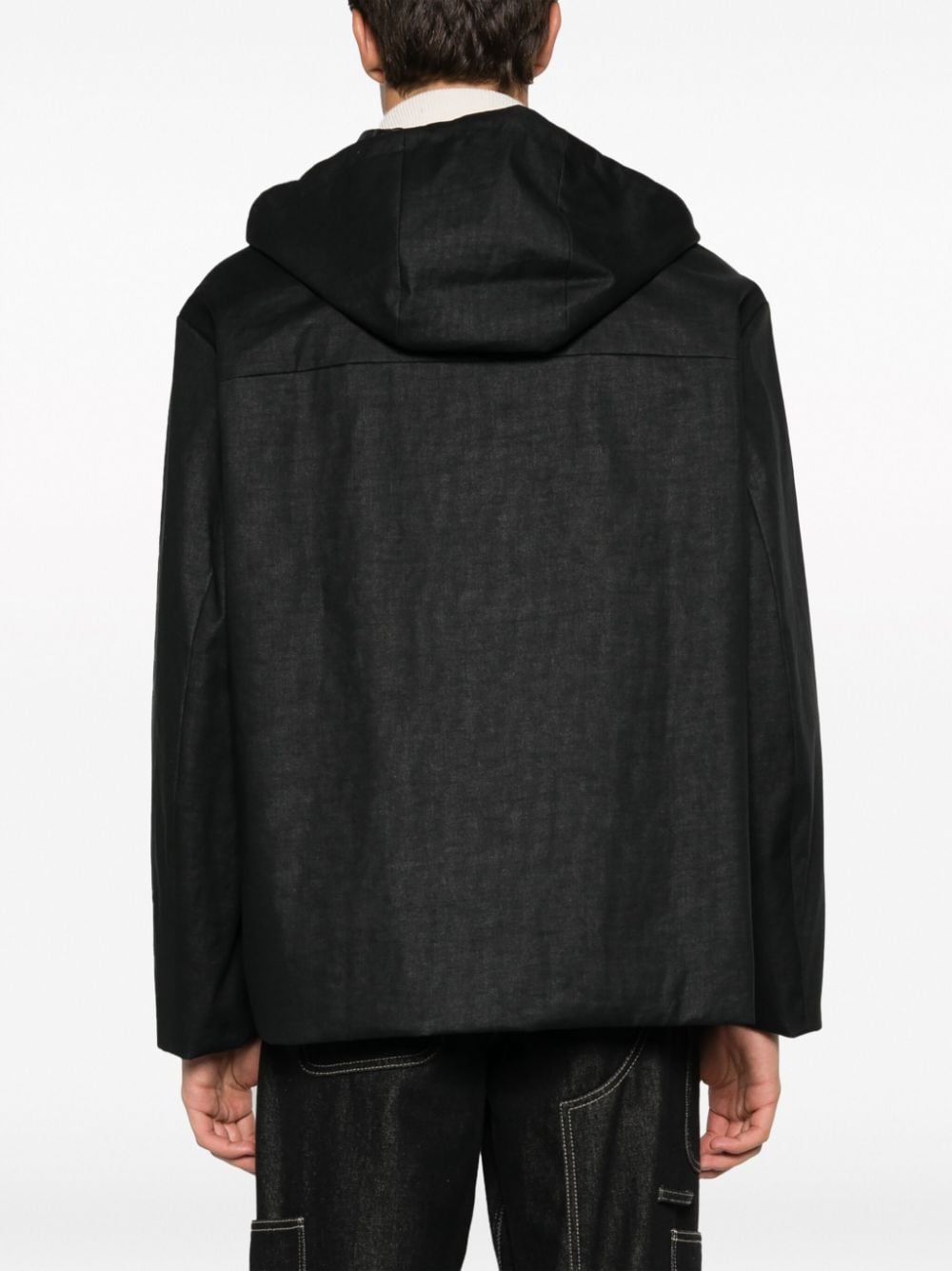 Shop Fendi Ff-motif Reversible Parka In Black