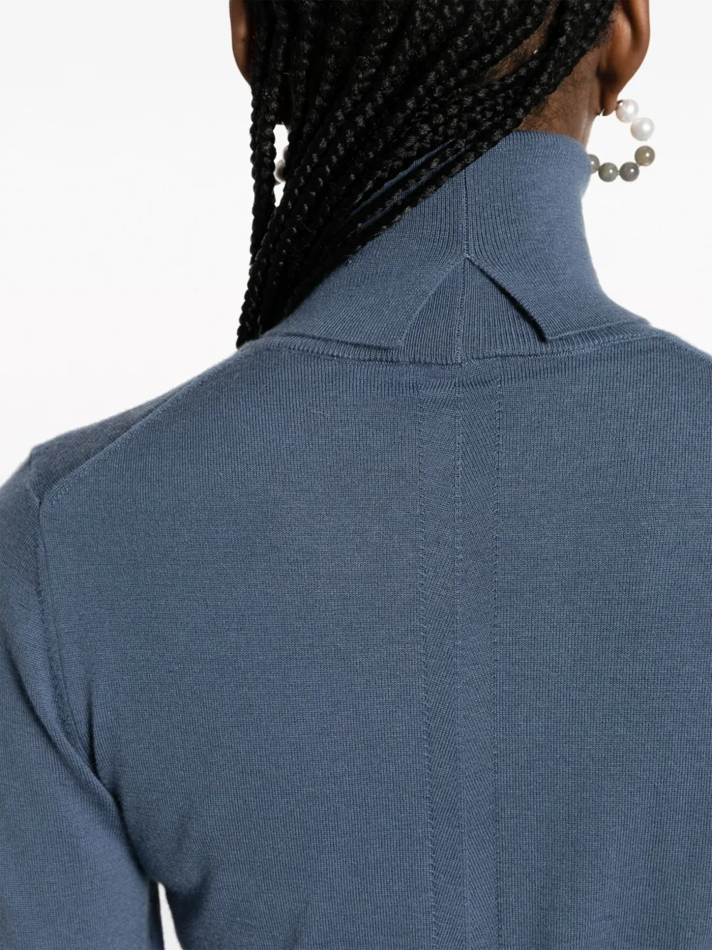 Joseph Oversized Cashmere Roll-neck Sweater In Blue