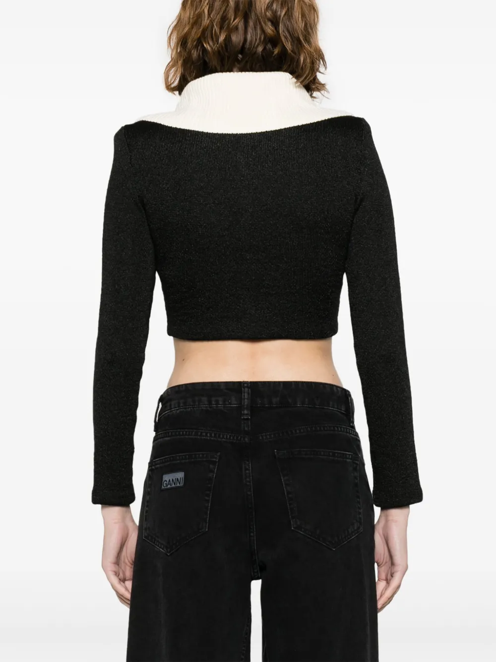 SELF-PORTRAIT CROPPED KNITTED CARDIGAN 