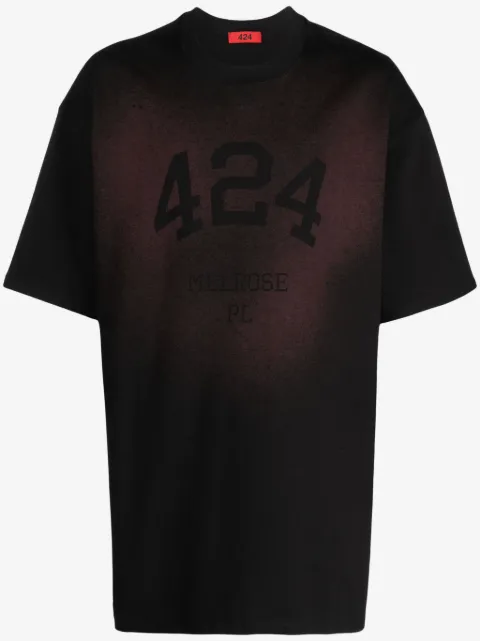 424 logo-print faded cotton T-shirt