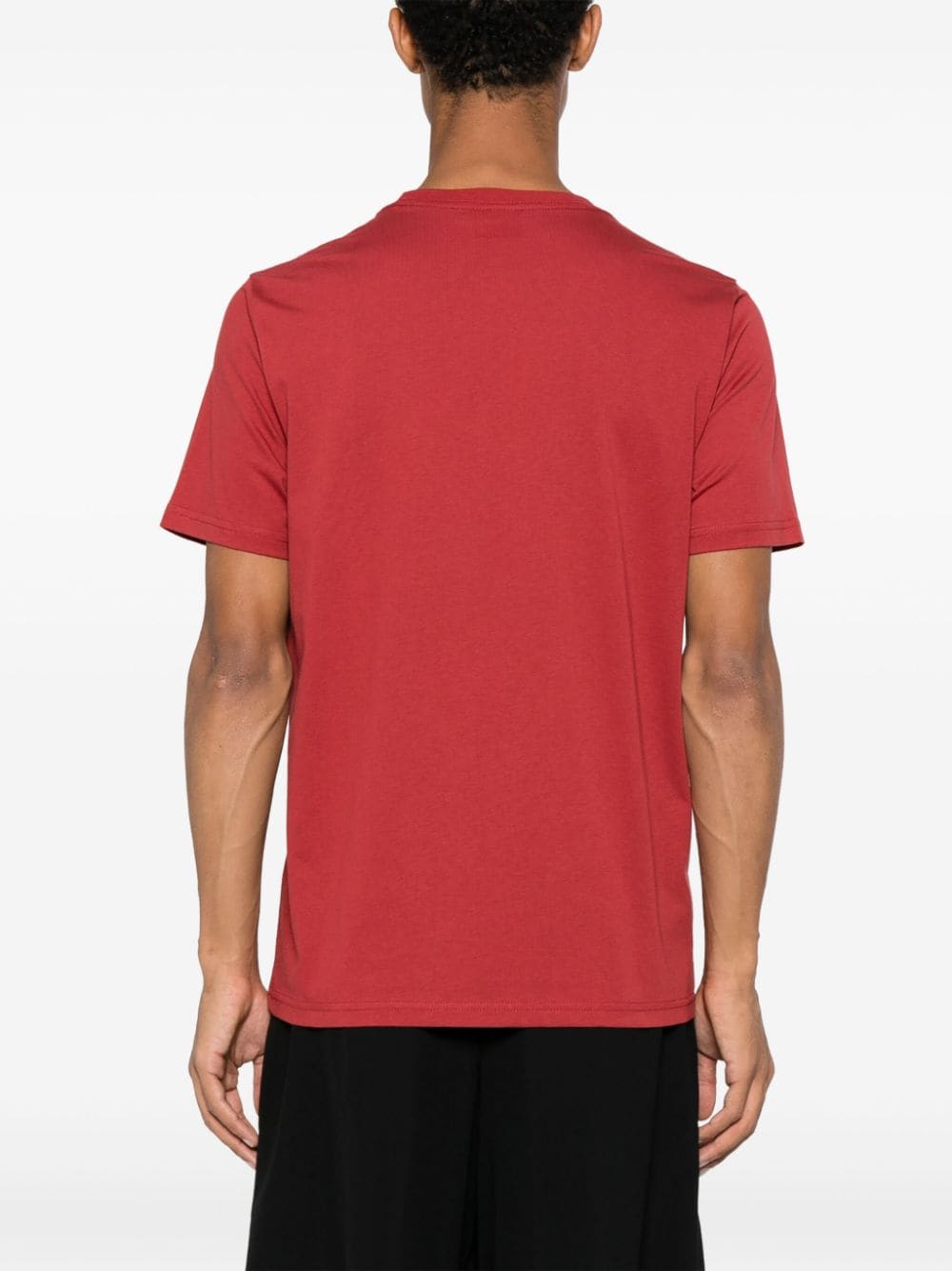 Shop Ps By Paul Smith Zebra Card-print Cotton T-shirt In Red
