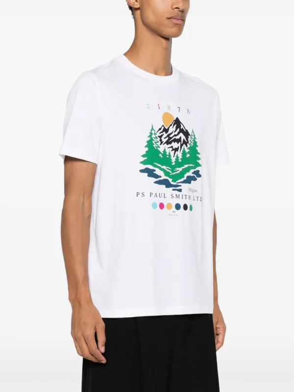 PS Paul Smith graphic-print Cotton T-shirt White FARFETCH JO