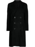Yohji Yamamoto wool double-breasted coat - Black