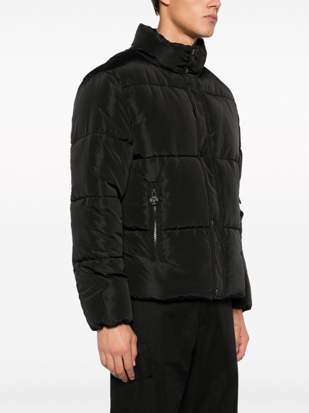 Shop Barrow Logo-embroidered Padded Jacket In Black
