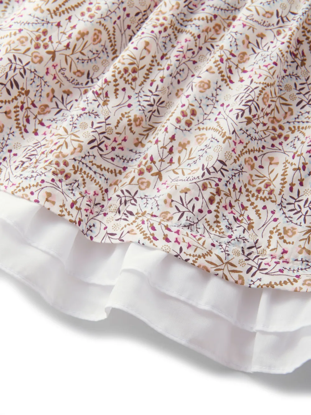 familiar Gelaagde jurk met bloemenprint Wit