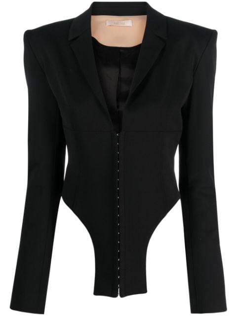 Ssheena bodysuit-style hook-fastening blazer