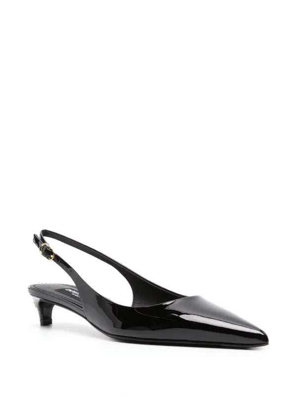 【Dolce&Gabbana】 Mun DGレザースリングバックパンプス Dolce & Gabbana スリングバック パンプス | ブラック | FARFETCH JP