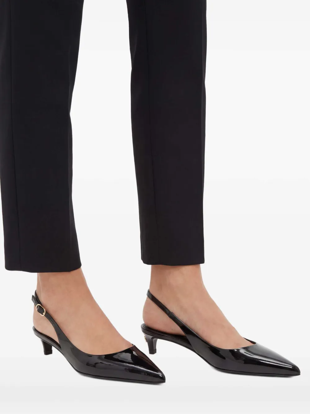  Dolce & Gabbana Escarpins Vernis à Bride Arrière - Noir 