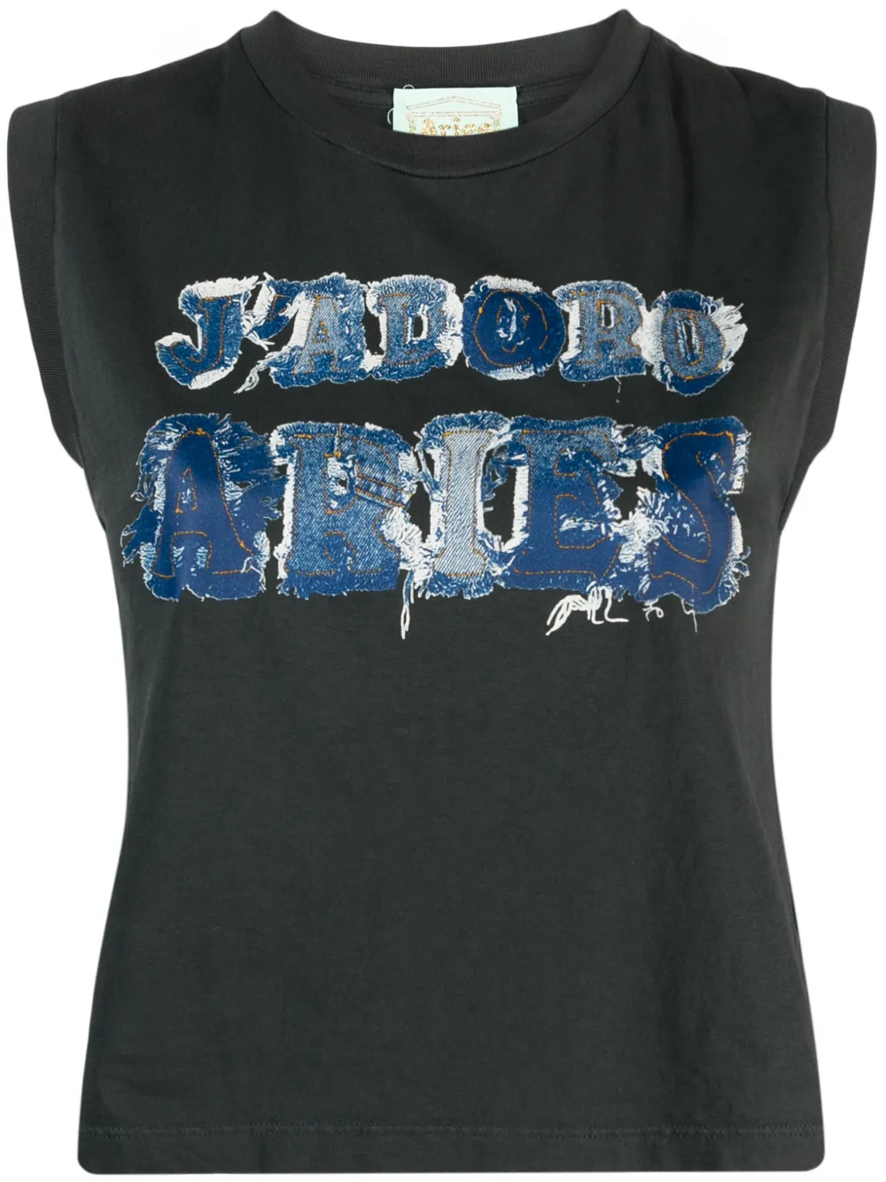 Aries Cropped top Grijs