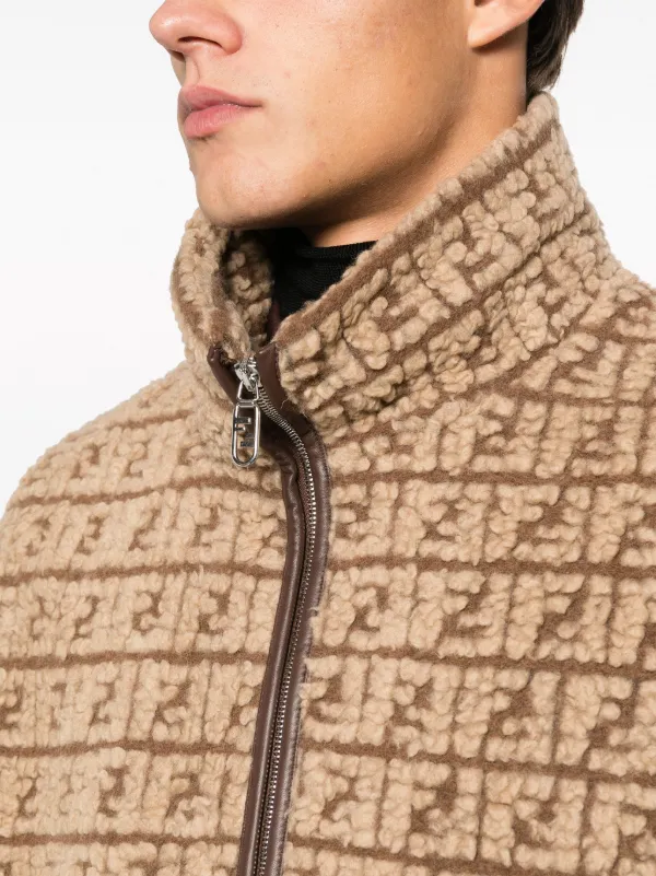 FENDI FF monogram Fleece Gilet Brown FARFETCH IE