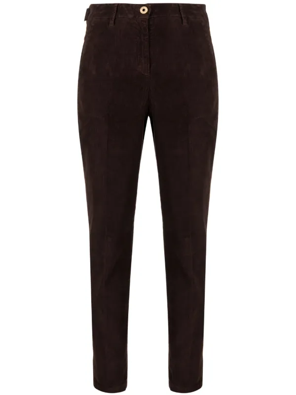 Jacob Cohën Corduroy Tapered-leg Trousers in Brown