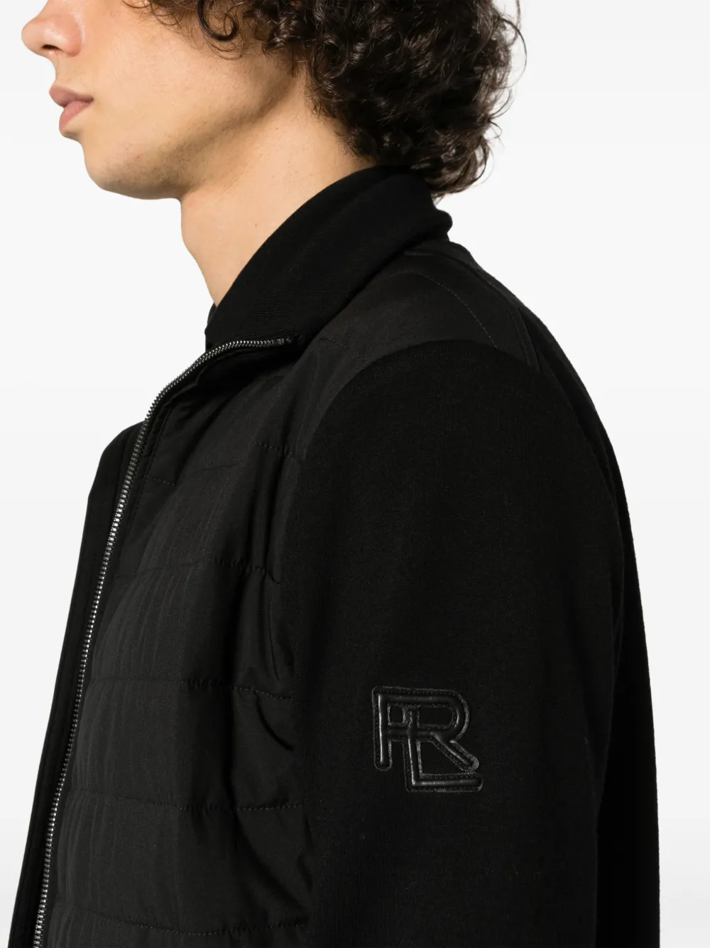 Ralph Lauren Purple Label Jack met visgraatpatroon Zwart