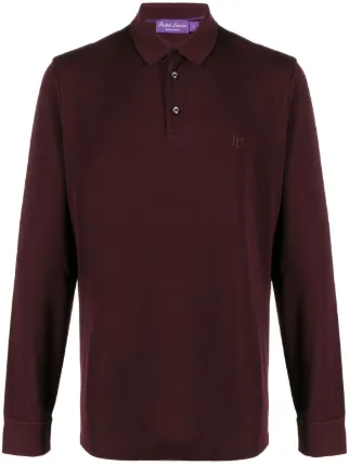 Ralph lauren long sleeve polo burgundy deals