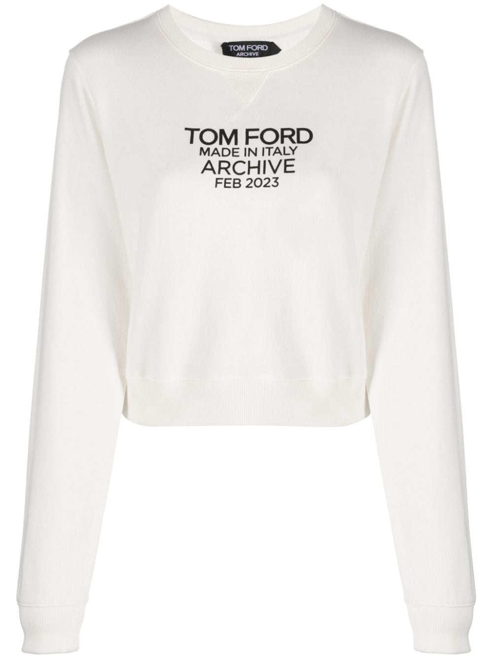 Image 1 of TOM FORD logo-print cotton sweatshirt