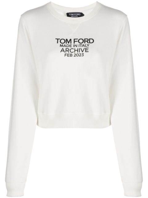 TOM FORD logo-print cotton sweatshirt