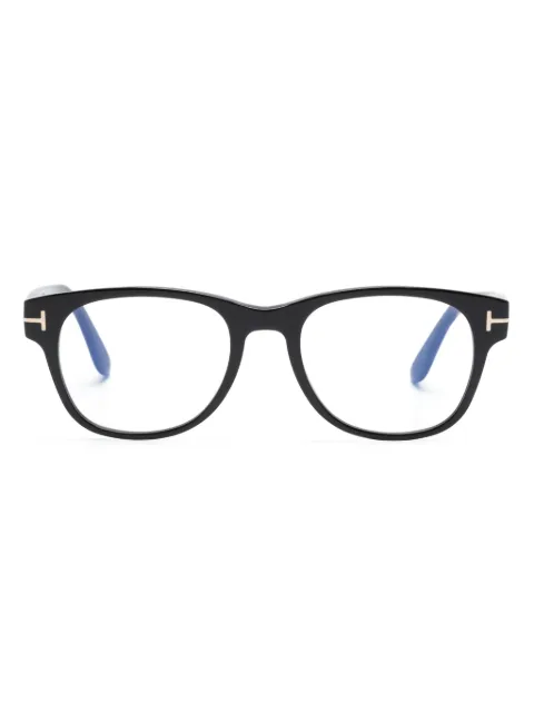 TOM FORD Eyewear FT5898B logo-engraved round-frame glasses