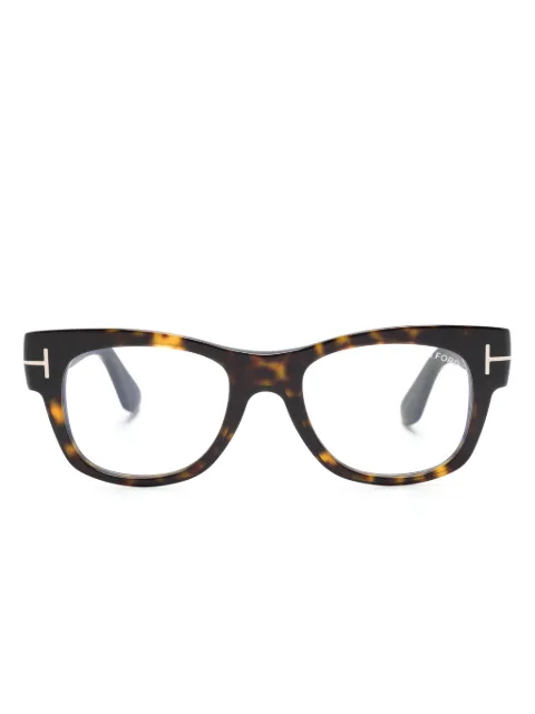 TOM FORD Eyewear lentes FT5040B con armazón cuadrada estilo carey
