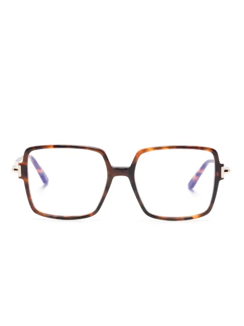 TOM FORD Eyewear tortoiseshell-effect square-frame glasses