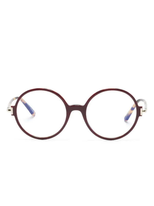 Tom ford round shop tortoise shell glasses