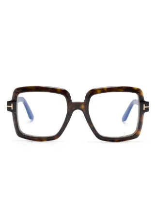 TOM FORD Eyewear FT5913B Tortoiseshell square frame Glasses Farfetch