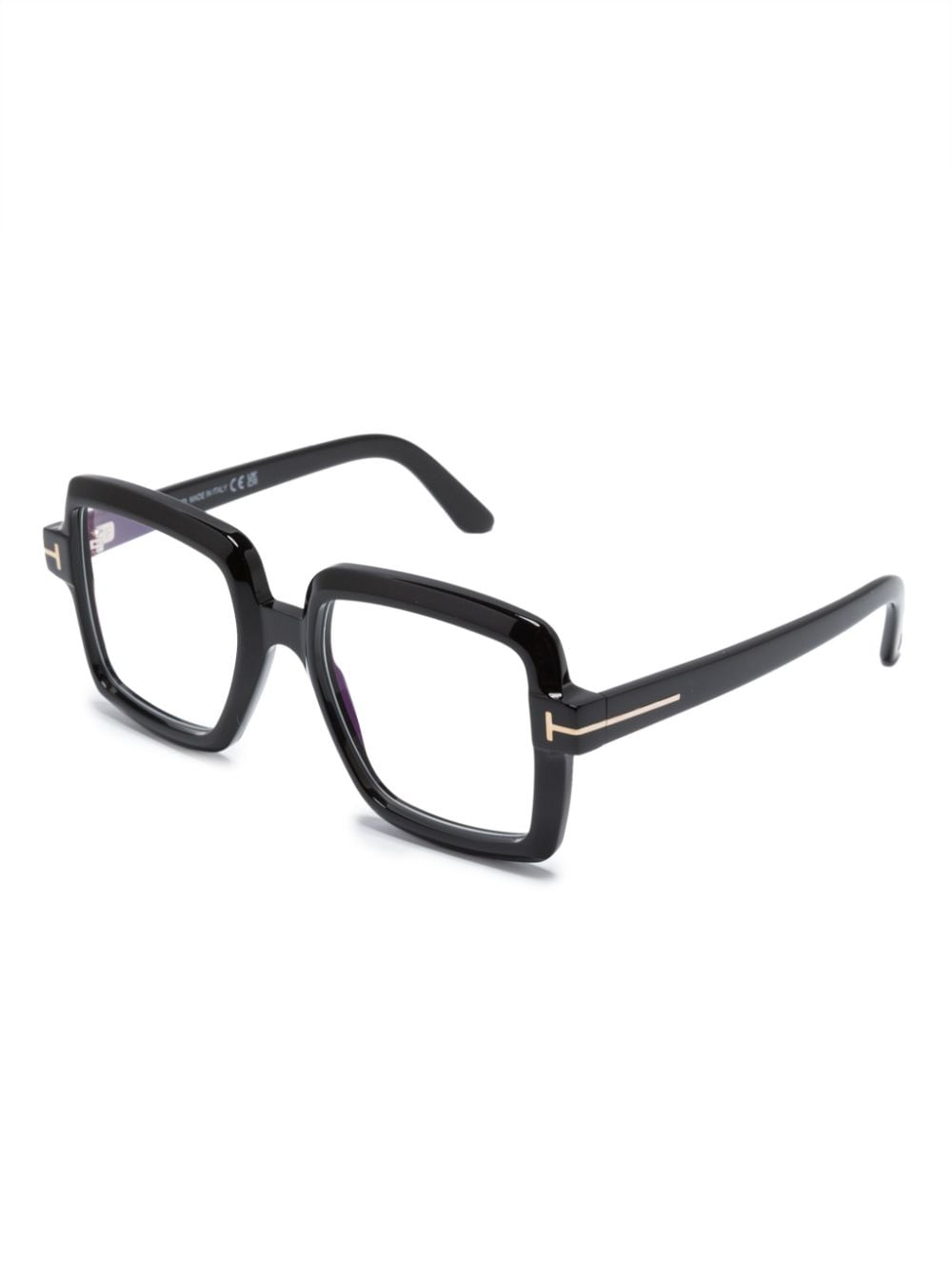 TOM FORD Eyewear FT5913B logo-engraved square-frame glasses - Zwart