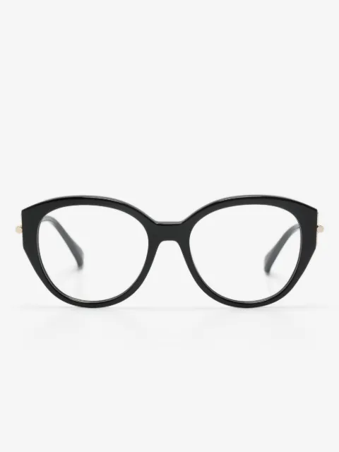 Max Mara Eyewear logo-engraved round-frame glasses