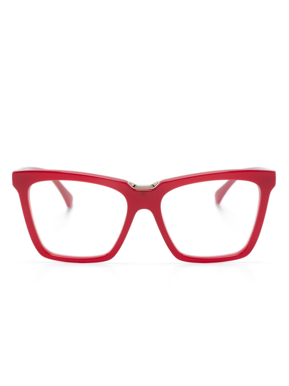 logo-print cat-eye frame glasses