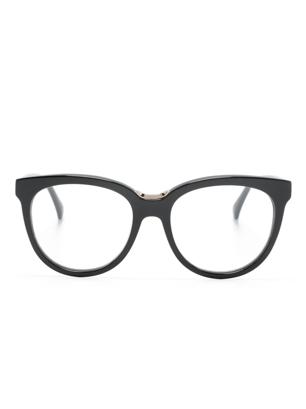 logo-print cat-eye frame glasses