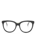 Max Mara Eyewear logo-print cat-eye frame glasses - Black
