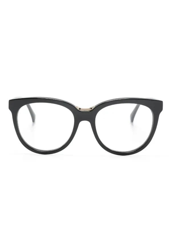 MAXMARA キャットアイクラス MM1387 807 NEW Max Mara MM 1413 807 BLACK/GOLD w. DIAMONDS EYEGLASSES