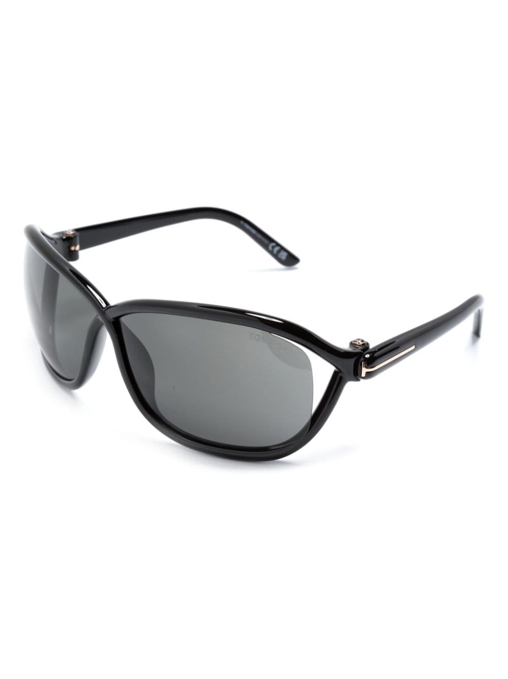 Shop Tom Ford Bettina Butterfly-frame Sunglasses In Black