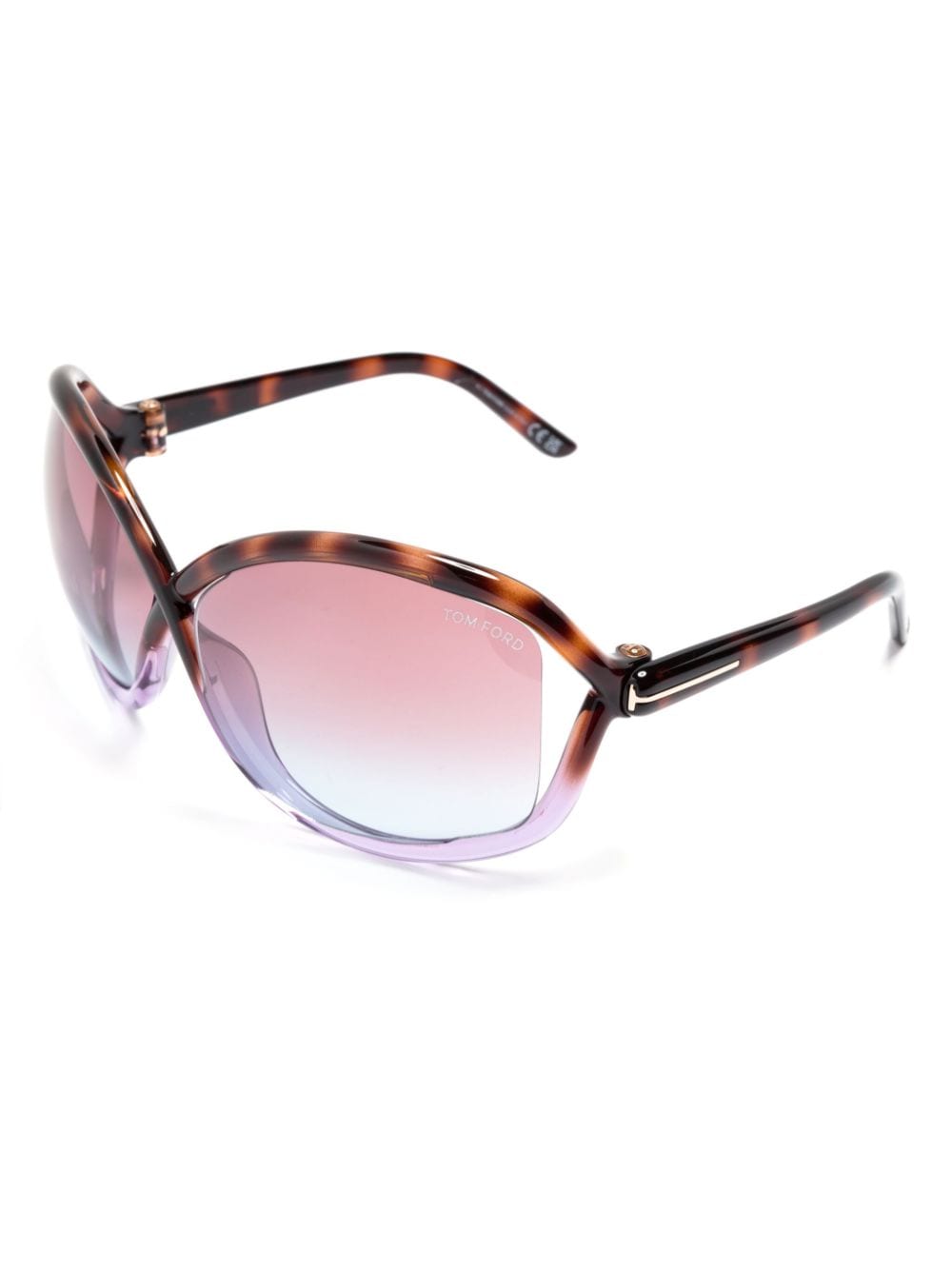 Shop Tom Ford Bettina Oversize Sunglasses In Brown