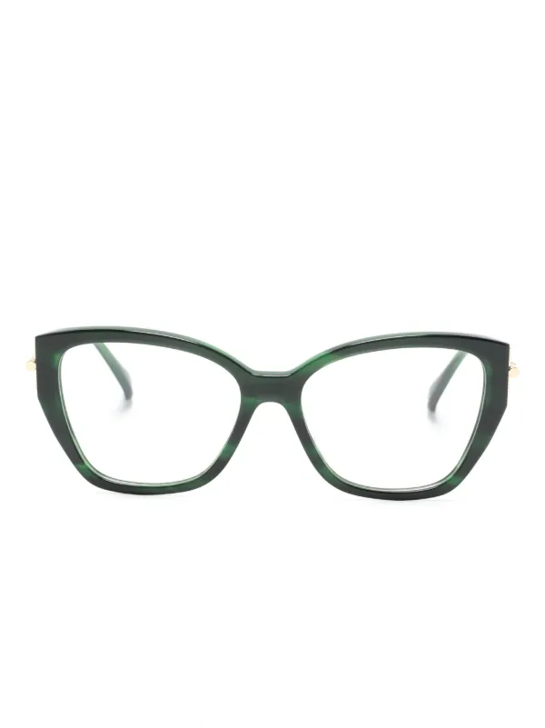 Max Mara Eyewear Lunettes De Vue a Monture Papillon Vert FARFETCH FR