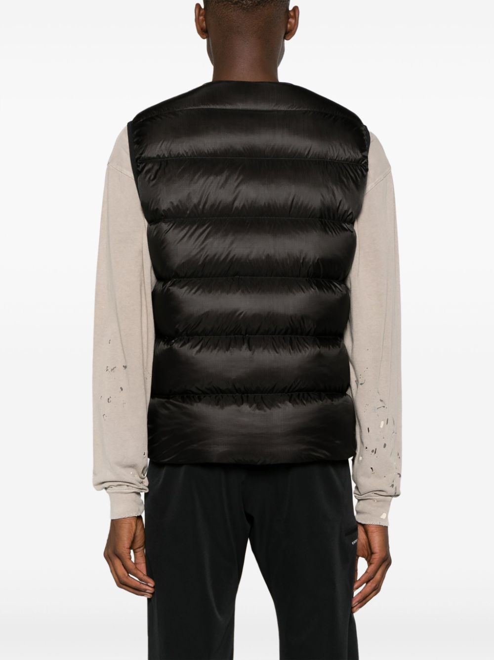 Shop C.p. Company D.d. Shell Quilted Gilet In Black