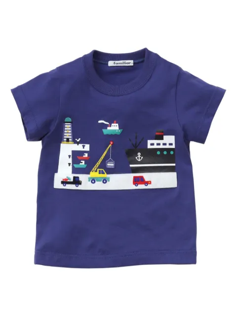 familiar playera con estampado gráfico
