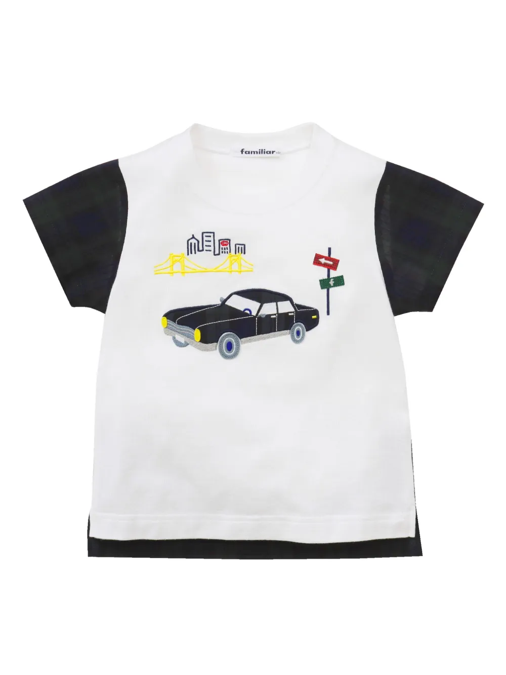 Familiar Kids' Motif-embroidered Cotton T-shirt In White