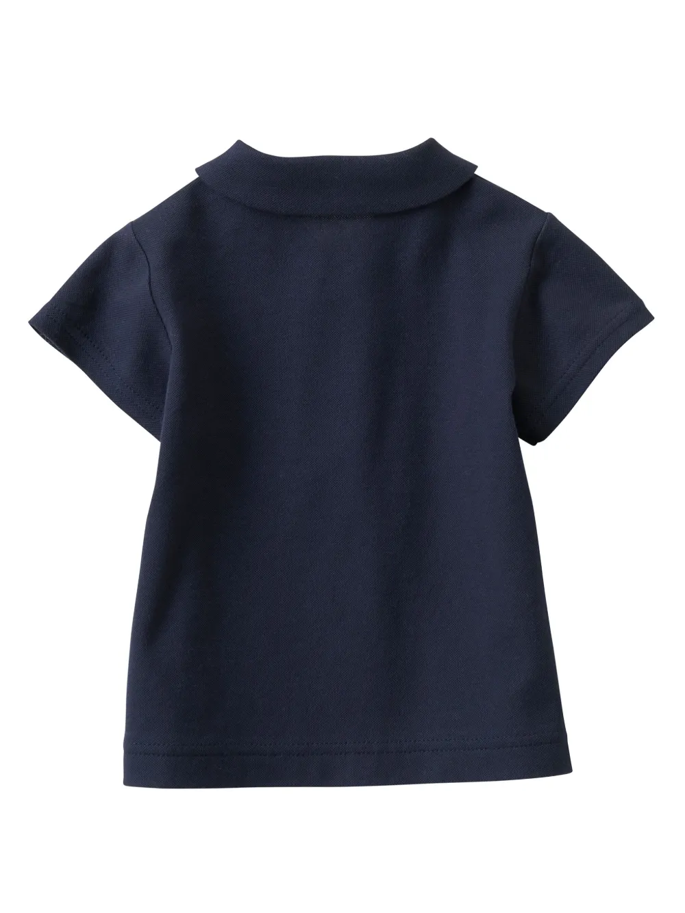 Shop Familiar Motif-embroidered Cotton Polo Shirt In Blue