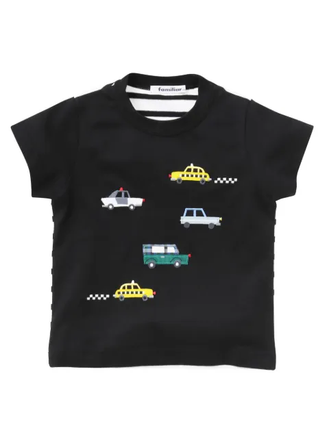 familiar playera con motivo bordado