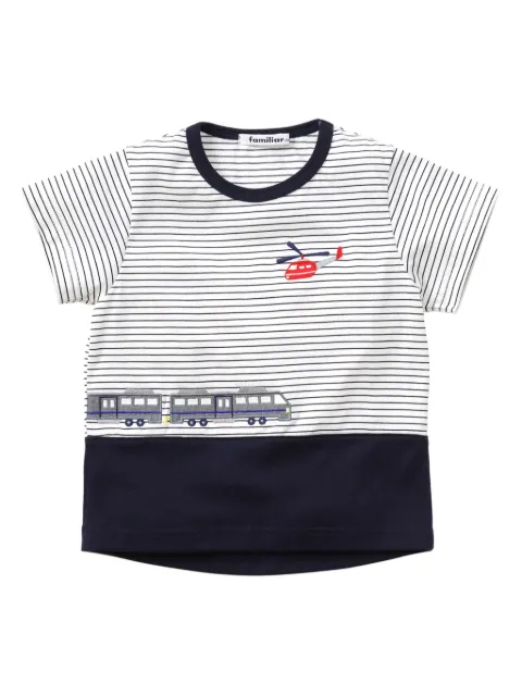 familiar playera con rayas estampadas