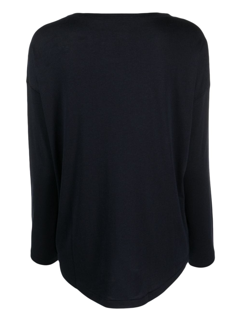 Shop Majestic Round-neck Long-sleeved T-shirt In Blau