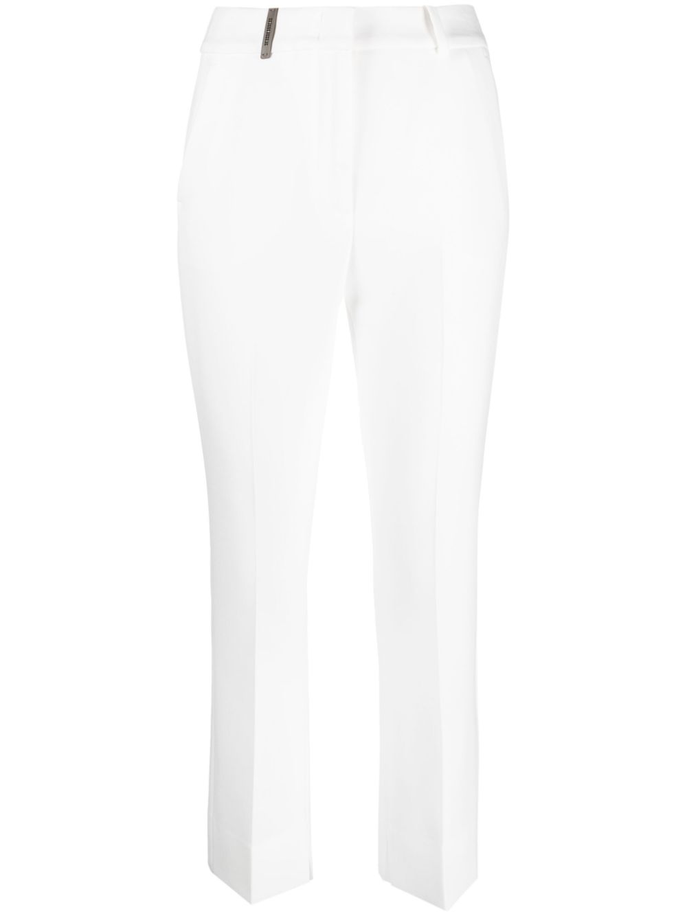 PESERICO EMBELLISHED-LOOP STRAIGHT-LEG TROUSERS