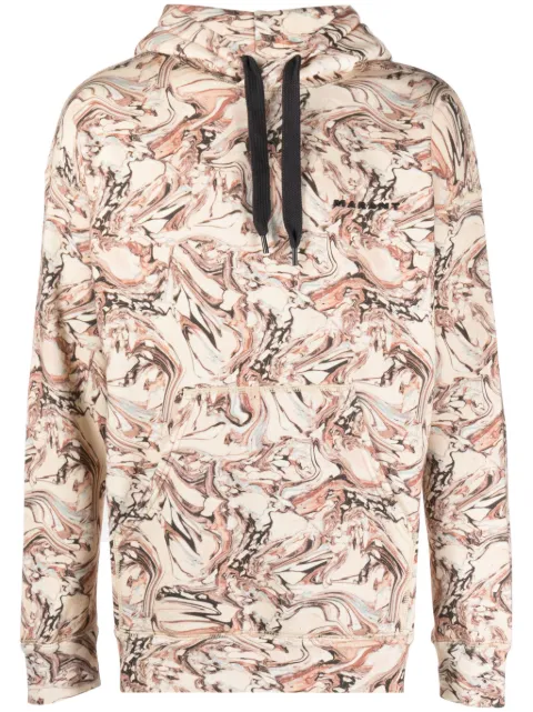 MARANT Marvin abstract-pattern cotton blend hoodie