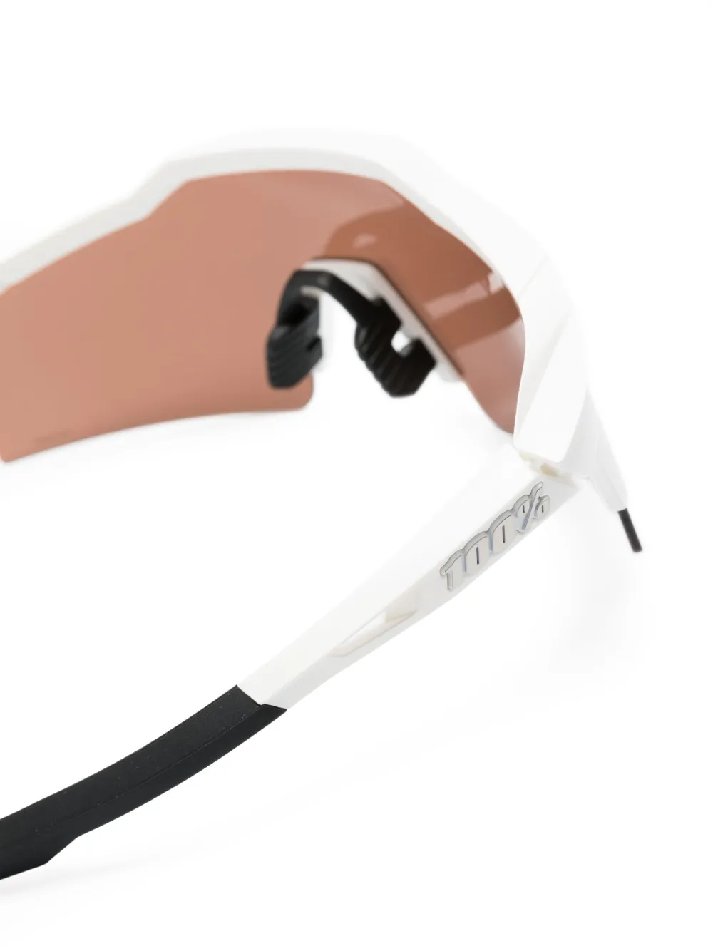 Shop 100% Eyewear Speedcraft Oversize-frame Sunglasses In White